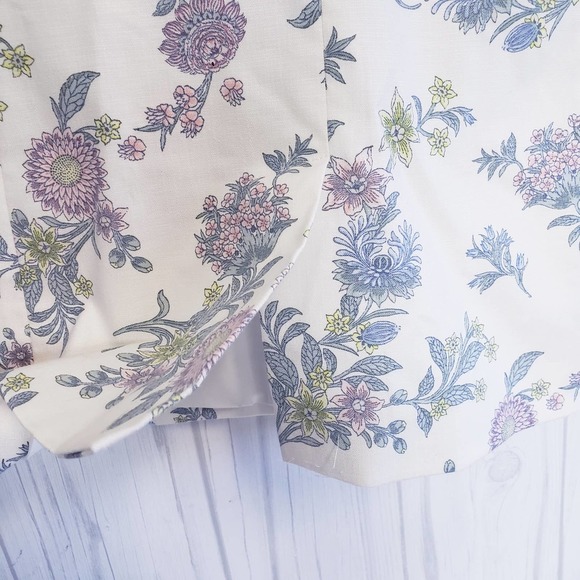 Loft Petites Sz 4P Floral Print Jacket Cotton Blend One Button Collared Workwear - Picture 9 of 12